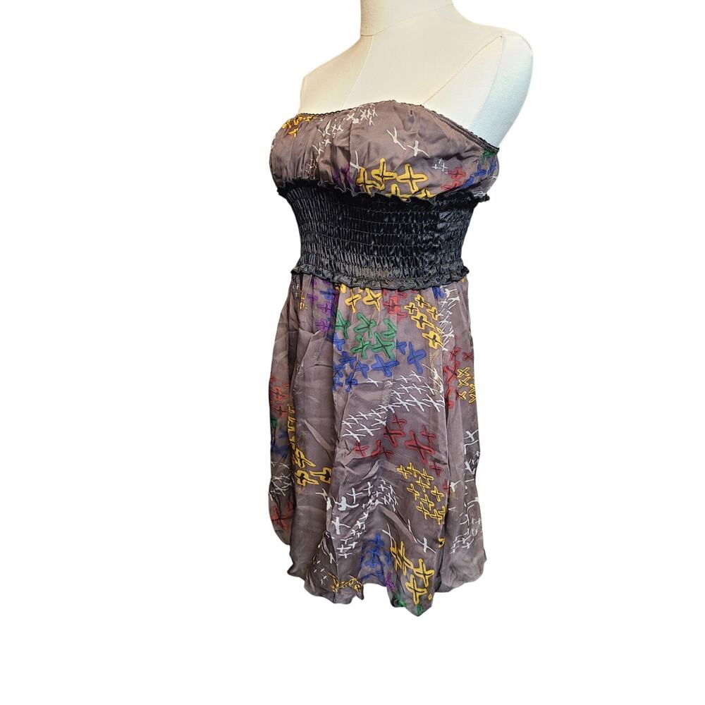 Y2k Witchy Fairy Boho Party Mystic Sleeveless Tube Mini Balloon Hem Dress